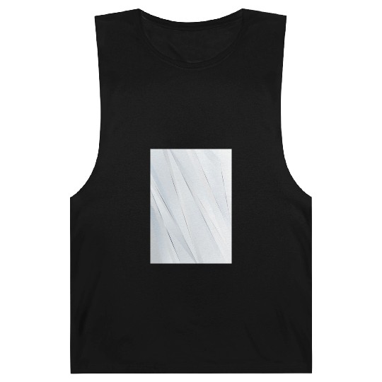 Luxury White Silver Stripes Barnard Tanks