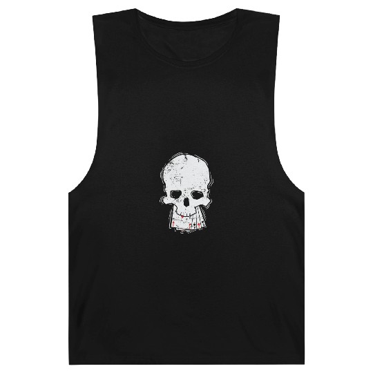 Skull with Cards Skat or Poker Card Game Barnard Tanks