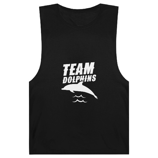 Team Dolphins Cute Dolphin Girls Lover Barnard Tanks