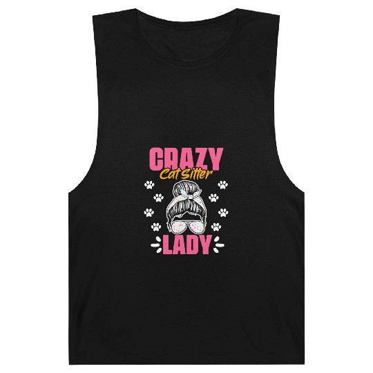 Crazy Cat Lady Funny Animal Sitting Humor For A Barnard Tanks