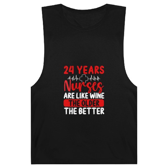 24 Year Old Nurse Appreciation Wine 24 Birthday Barnard Tanks