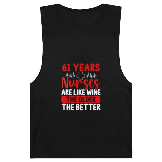 61 Year Old Nurse Appreciation Wine 61 Birthday Barnard Tanks