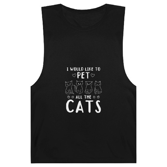 I would like to pet all the Cats - Cat Lover Barnard Tanks