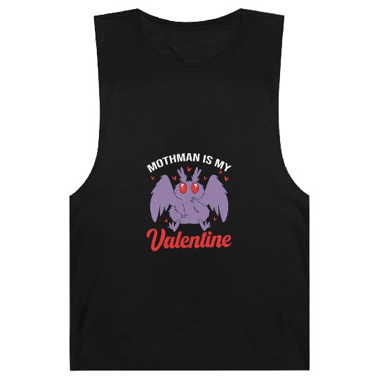 Funny Valentines Day Cryptid Cute Mothman Barnard Tanks