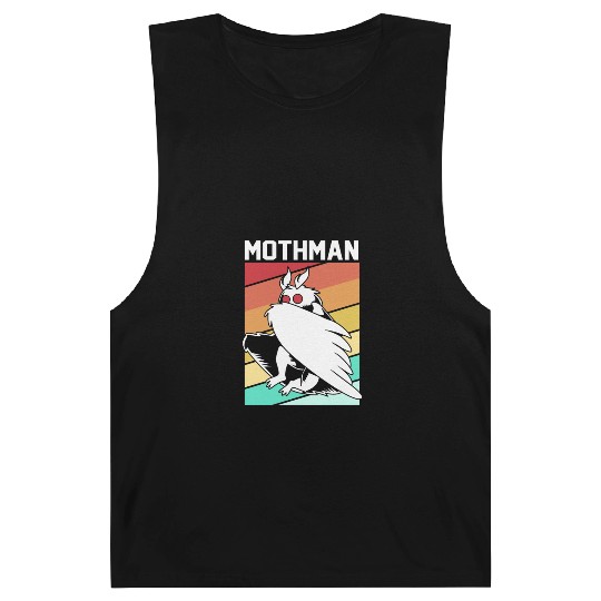Retro Mothman Cryptid 80s Vintage Mothman Barnard Tanks