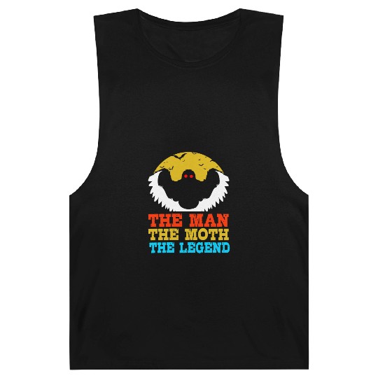 Retro Mothman Cryptid The Man The Moth The Legend Barnard Tanks