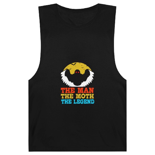 Retro Mothman Cryptid The Man The Moth The Legend Barnard Tanks