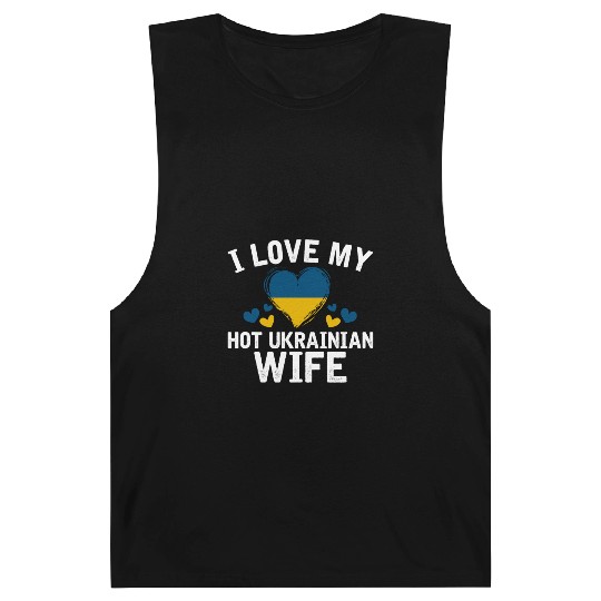 I Love My Hot Ukrainian Wife Xmas Barnard Tanks