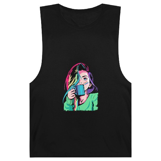 LGBTQ Gay Pride Kawaii Neko Anime Girl LGBT Barnard Tanks