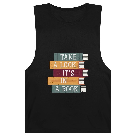 Take A Look It's A Book Retro Rainbow Reading Barnard Tanks