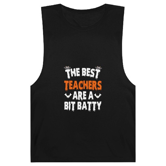 The Best Teacher Are A Bit Batty, Halloween Bat Barnard Tanks