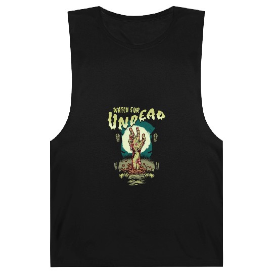 Watch For Undead Halloween Zombie Hand Spooky Scar Barnard Tanks