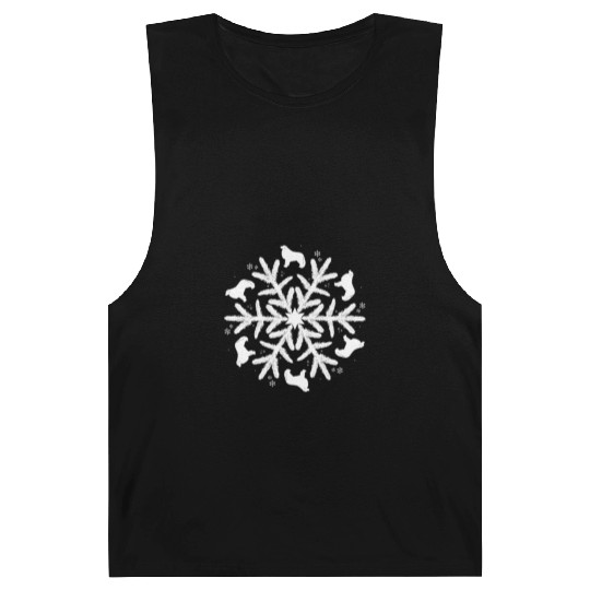 Great Pyrenees Snowflake Pattern Barnard Tanks