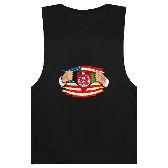 Afghanistan Who Live in America Afghani Flag Barnard Tanks