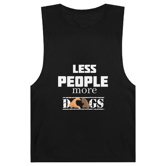 Less people more dogs, funny dogs saying, gift Barnard Tanks