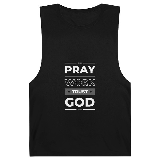 Pray Work Trust God Barnard Tanks