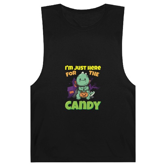 I'm Just Here For The Candy Scary Halloween Beast Barnard Tanks