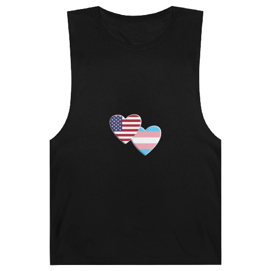 USA American Transgender Flag LGBTQ Pride Barnard Tanks