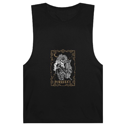 Kawaii Cat Tarot Card Occult Club Gothic Animal Barnard Tanks