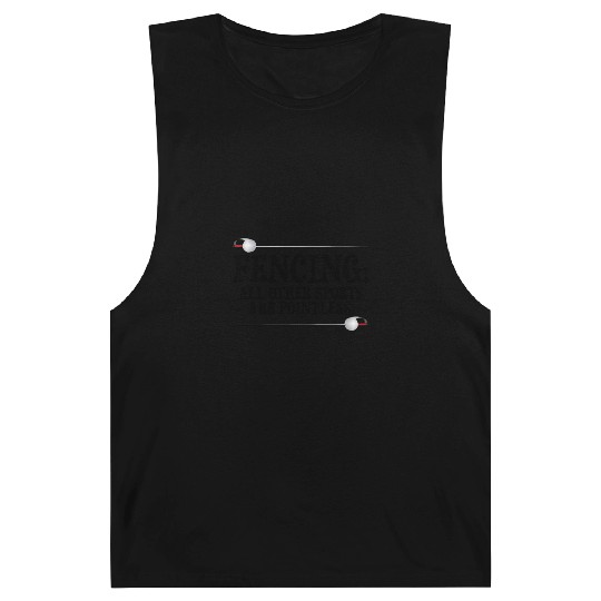 Fencing Make New Friends and Stab Them Sports Pun Barnard Tanks