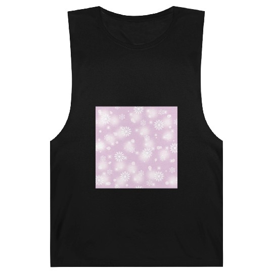 Violet Snowflakes Pattern Barnard Tanks