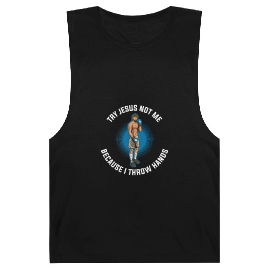 Try Jesus Not Me Funny Jesus Gift Barnard Tanks