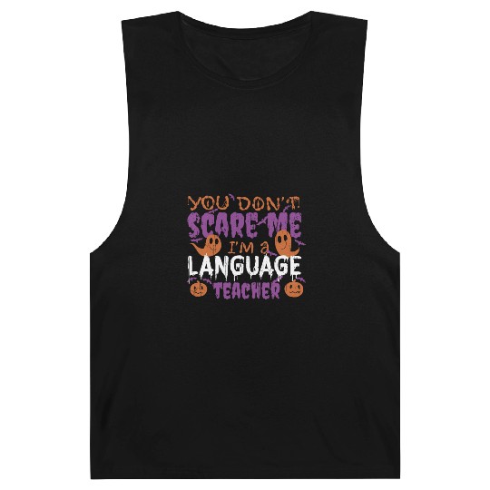Ghost Pumpkin Language Teacher Halloween Barnard Tanks