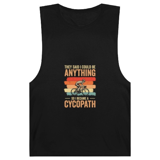 Funny Cycling Riders Cyclist Bicycle Mountain Barnard Tanks