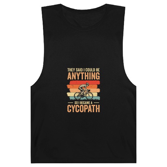 Funny Cycling Riders Cyclist Bicycle Mountain Barnard Tanks
