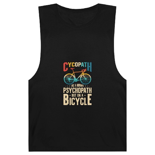Funny Cycling Riders Cyclist Bicycle Mountain Barnard Tanks