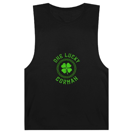 One Lucky Gorman Irish Family Four Leaf Clover Barnard Tanks