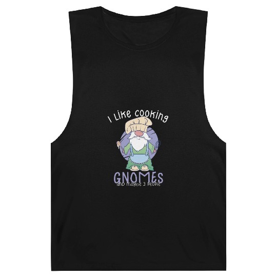 Cooking Cook Chef Gnomes Gnome Lover Funny Gnome Barnard Tanks