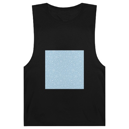 Light Blue Snowflakes Pattern Barnard Tanks