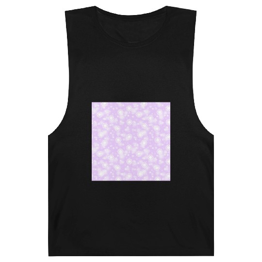 Violet Snowflakes Pattern Barnard Tanks