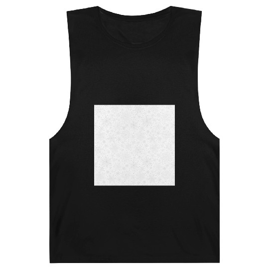 Modern Snowflakes Pattern White Silver Barnard Tanks