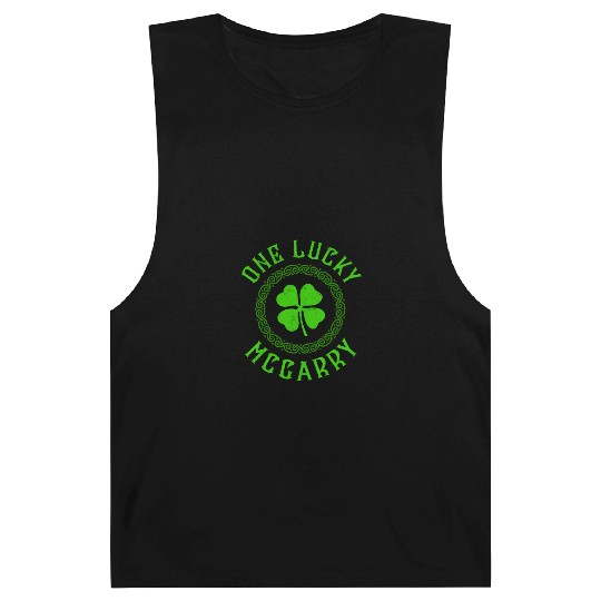 One Lucky McCarry Irish Family Four Leaf Clover Barnard Tanks