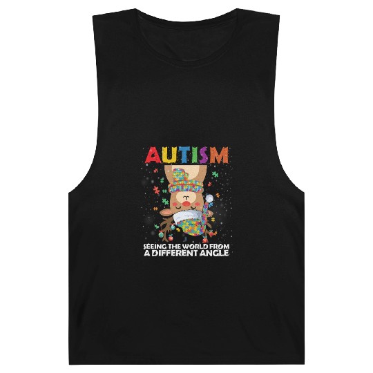 Autism Rudolph Deer Christmas Barnard Tanks