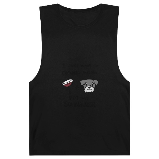I Just Want To Drink Wine Schnauzer Barnard Tanks