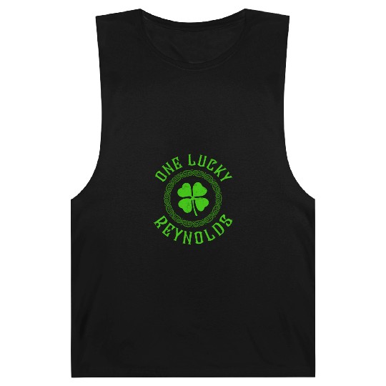 One Lucky Reynolds Irish Family Four Leaf Clover Barnard Tanks