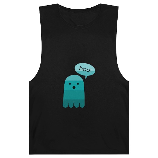 Persian Green Boo Ghost Halloween Barnard Tanks
