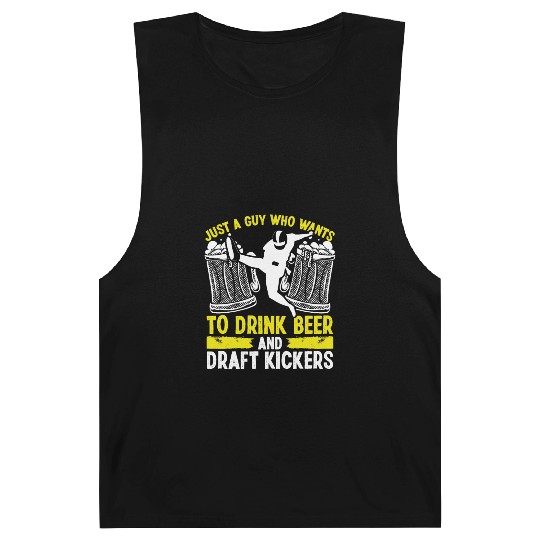 Fantasy Football Player Drinking Draft Kickers Barnard Tanks