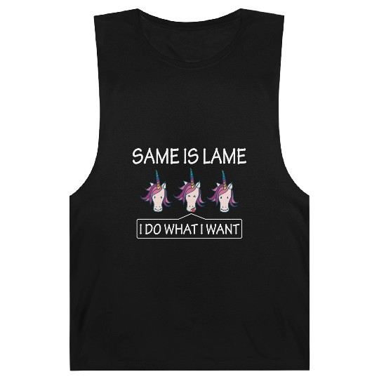 LGBT Same Is Lame Rainbow Unicorn Gift Barnard Tanks