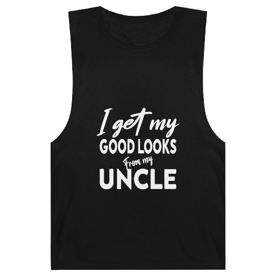 I get my good Looks from my uncle Baby One-Piece Barnard Tanks