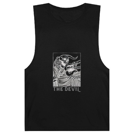 Skeleton Bones Tarot Card Occult Devil Gothic Barnard Tanks