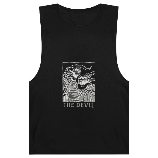 Skeleton Bones Tarot Card Occult Devil Gothic Barnard Tanks