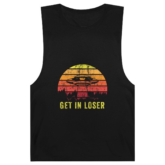 Aliens Art Get In Loser UFO Fan Gift Idea Barnard Tanks