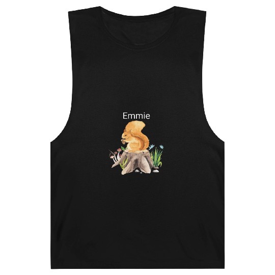 Forest animal squirrel with name Emmie Barnard Tanks