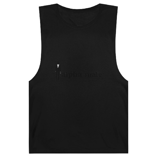 alpha male logo black Barnard Tanks