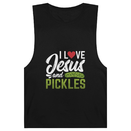 I Love Jesus And Pickles Barnard Tanks