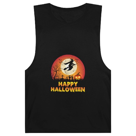 Happy Halloween Witch Barnard Tanks